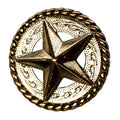 Hilason Western Horse Star Screw-Back Concho - 2-Tone Finish