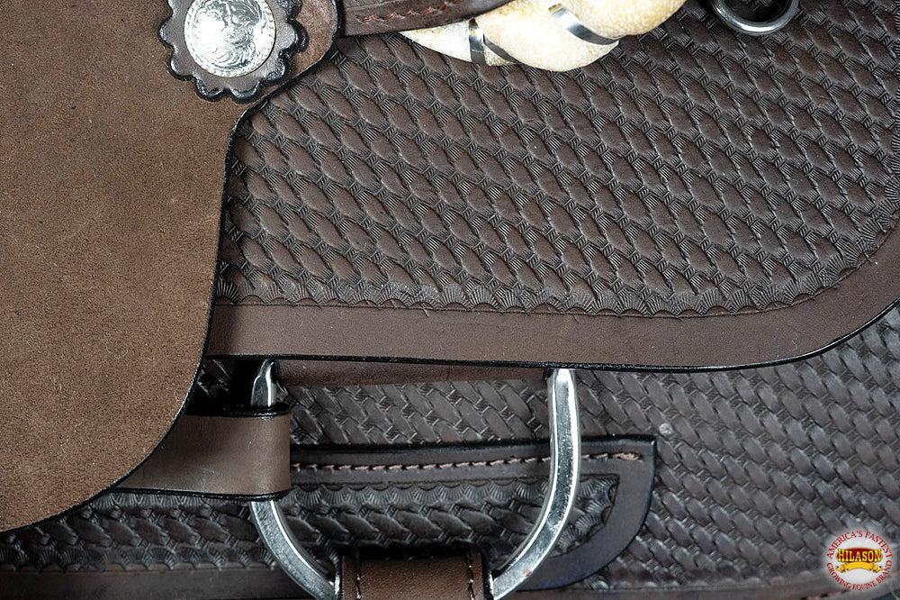 HILASON Western Horse Saddle American Leather Ranch Roping Cowboy | Hand Tooled Wade & For Horses