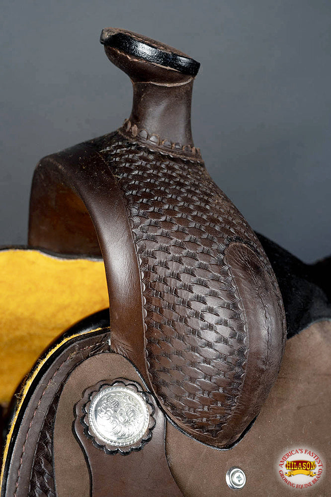 HILASON Western Horse Saddle American Leather Ranch Roping Cowboy | Hand Tooled Wade & For Horses