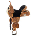Western Horse Saddle Treeless Trail Barrel Leather Sun Flower Hilason