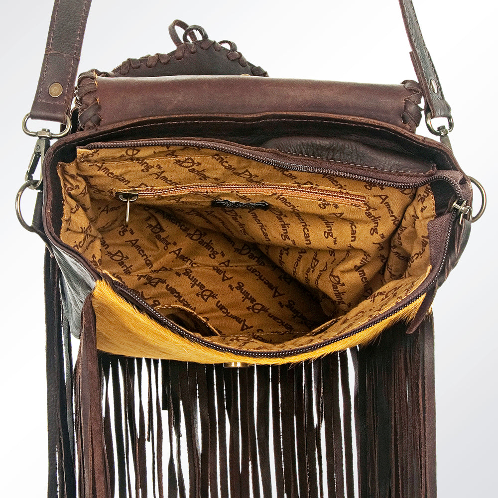 American Darling Hair-On Genuine Leather Crossbody Bag