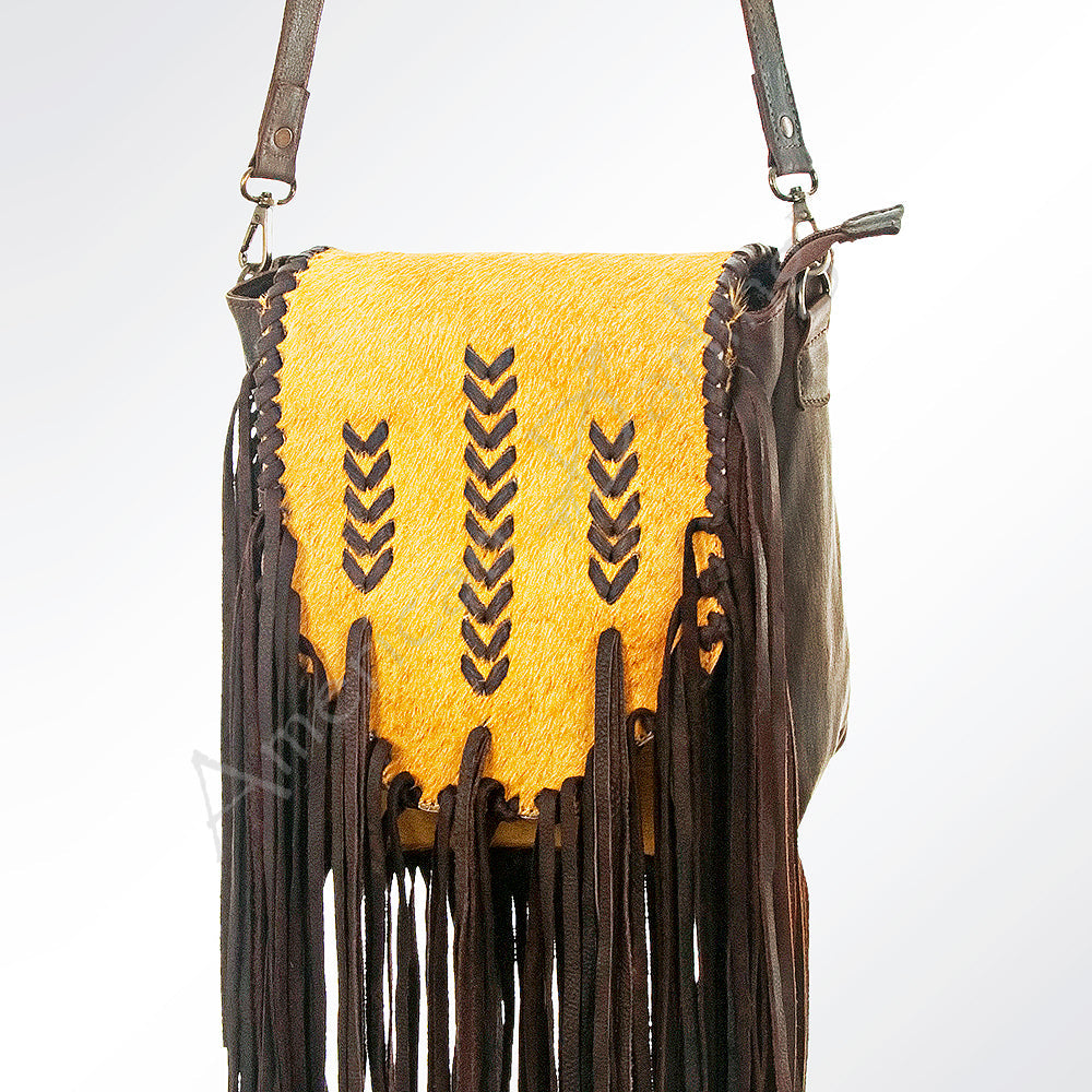 American Darling Hair-On Genuine Leather Crossbody Bag