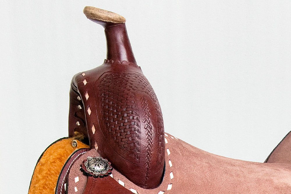Comfytack Western Horse Ranch Roping Cowboy Saddle Leather Tack Set Brown/Tan
