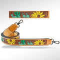 American Darling ADSTF127 Hand Tooled Genuine Leather Crossbody Handle Strap For Bags