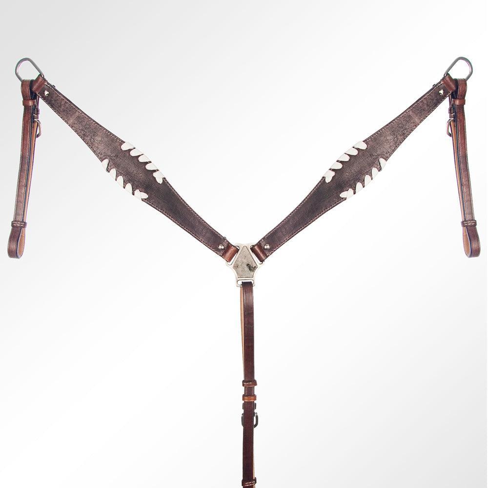American Darling Western Horse Floral Headstall Tack Set Genuine Leather