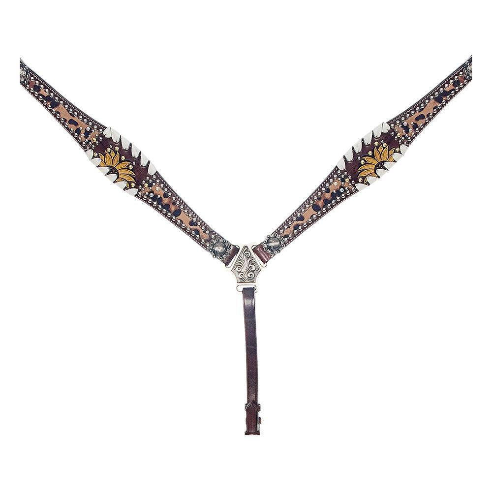 American Darling Western Horse Floral Headstall Tack Set Genuine Leather