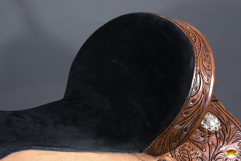 Western Horse Saddle Hilason In American Leather Flex Tree Barrel Trail