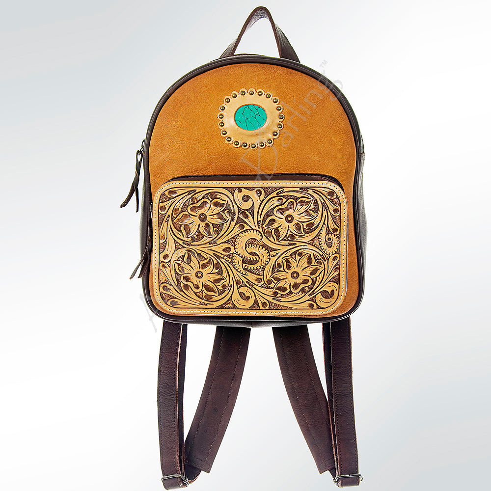 American Darling Hand-Tooled Leather Backpack