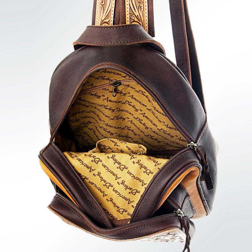 American Darling Hand-Tooled Leather Backpack