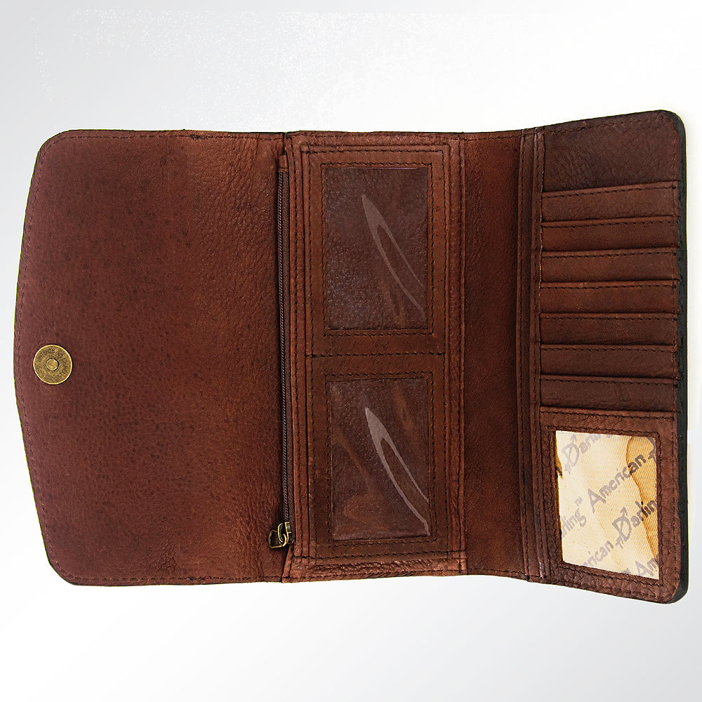 American Darling Hand-Tooled Genuine Leather Wallet