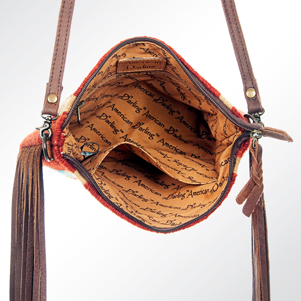 American Darling Crossbody Saddle Blanket Genuine Leather