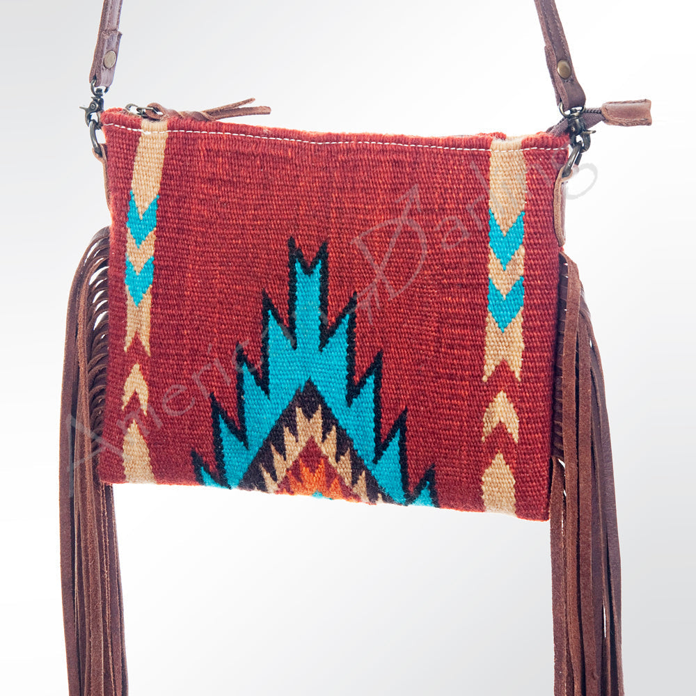 American Darling Crossbody Saddle Blanket Genuine Leather