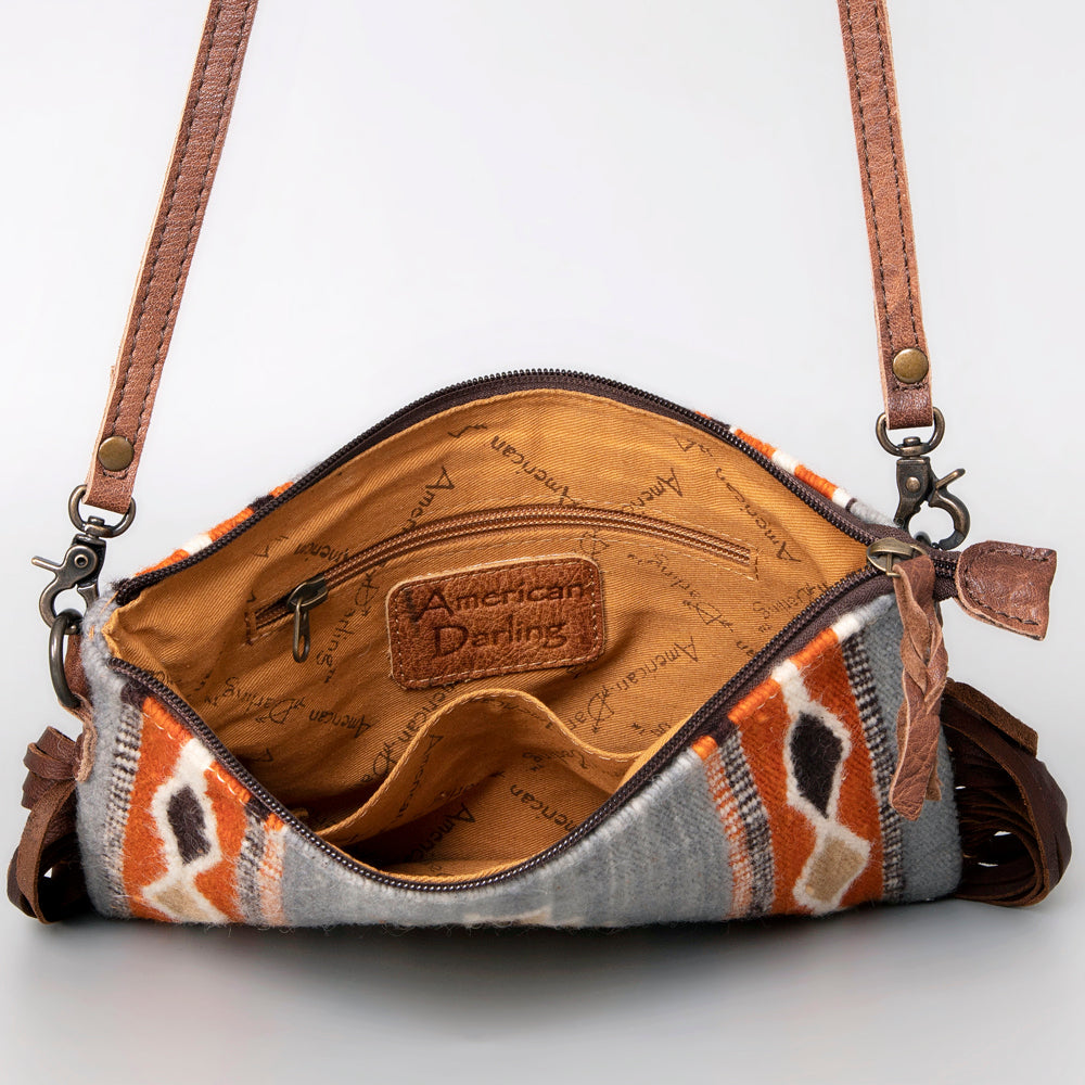 American Darling Crossbody Saddle Blanket Genuine Leather
