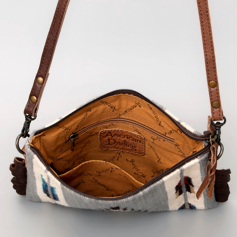 American Darling Crossbody Saddle Blanket Genuine Leather