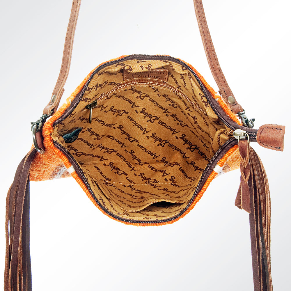 American Darling Crossbody Saddle Blanket Genuine Leather