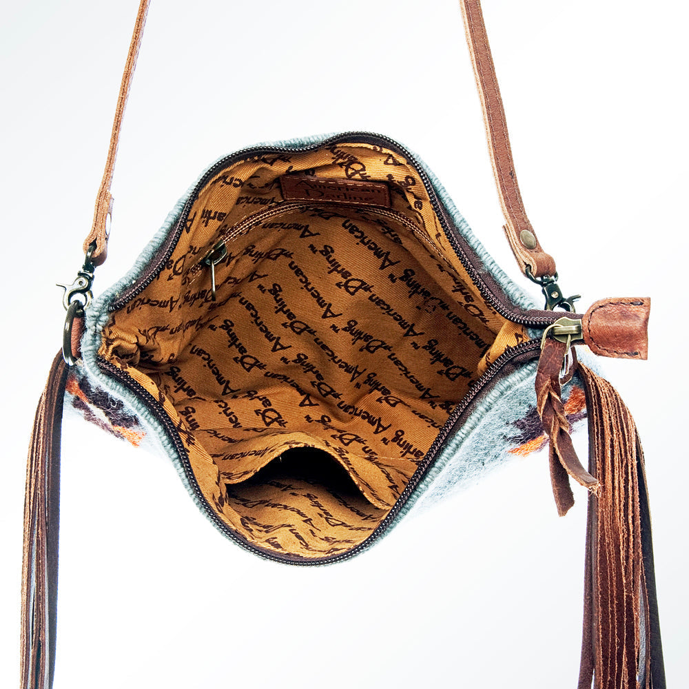 American Darling Crossbody Saddle Blanket Genuine Leather