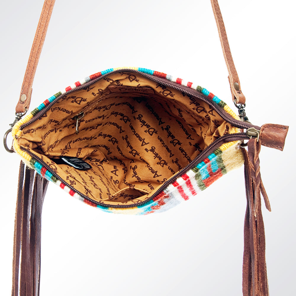American Darling Crossbody Saddle Blanket Genuine Leather