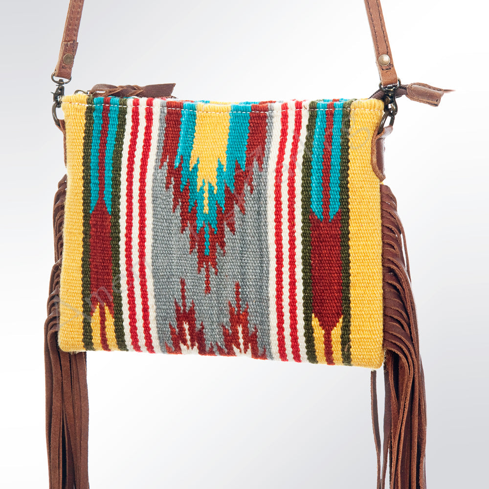 American Darling Crossbody Saddle Blanket Genuine Leather
