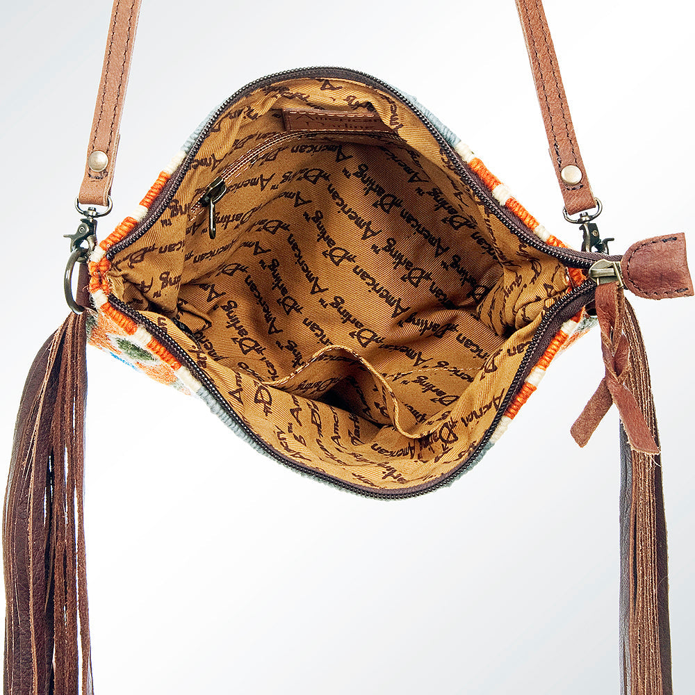 American Darling Crossbody Saddle Blanket Genuine Leather