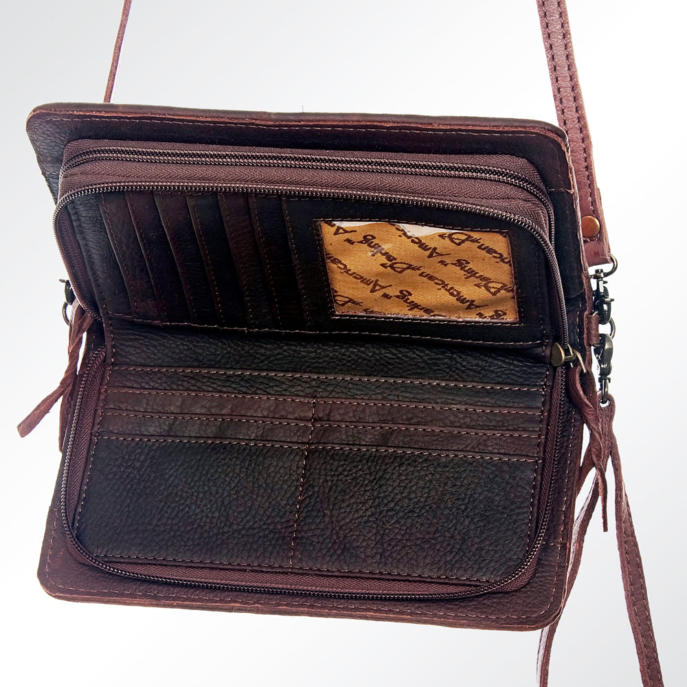 American Darling Organizer Saddle Blanket Genuine Leather Western Women Bag Handbag Purse | for Cute Travel