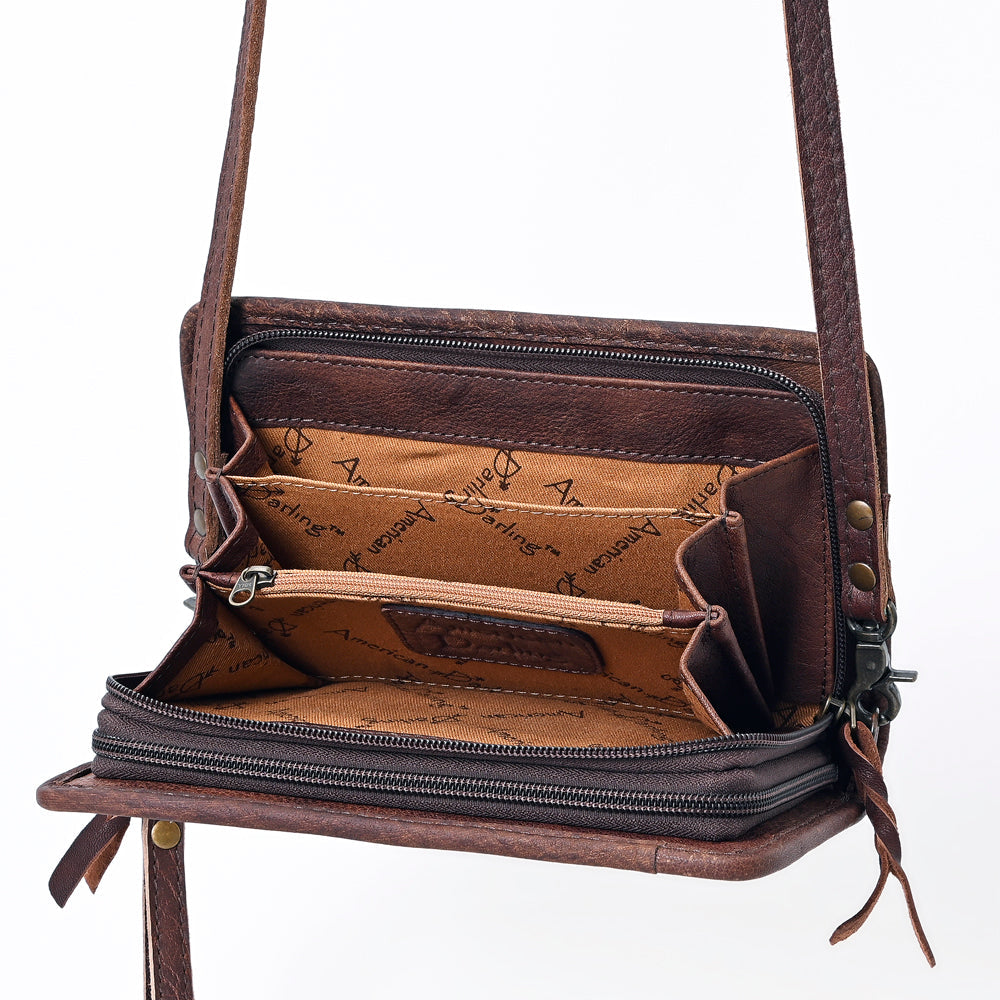 American Darling Organizer Saddle Blanket Genuine Leather Western Women Bag Handbag Purse | for Cute Travel