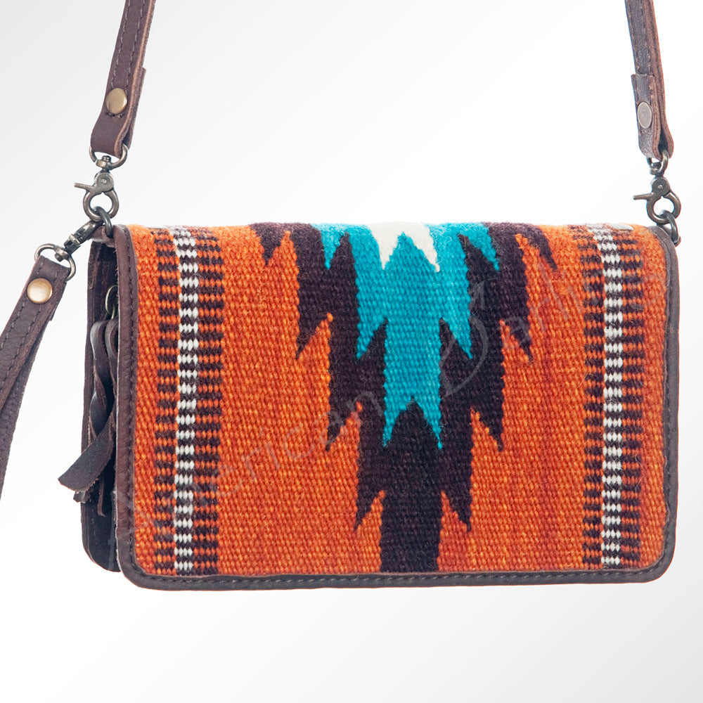 American Darling Organizer Saddle Blanket Genuine Leather Western Women Bag Handbag Purse | for Cute Travel
