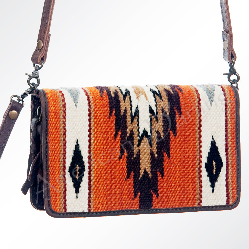 American Darling Organizer Saddle Blanket Genuine Leather Western Women Bag Handbag Purse | for Cute Travel