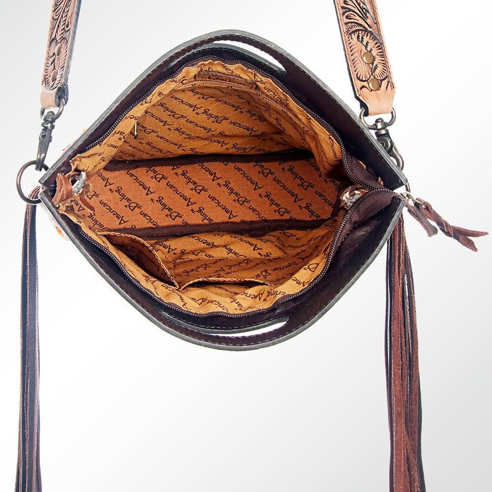 American Darling Clutch Hand Tooled Saddle Blanket Genuine Leather