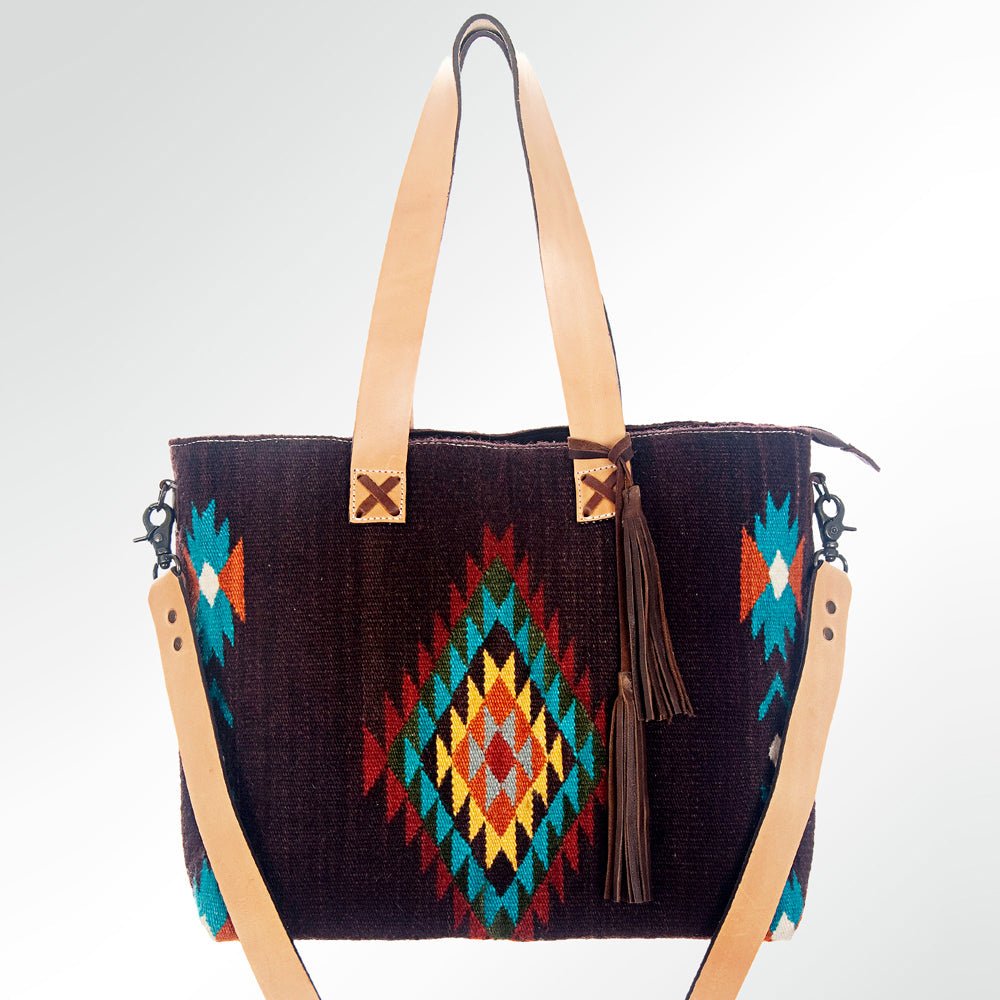American Darling Saddle Blanket Genuine Leather Tote
