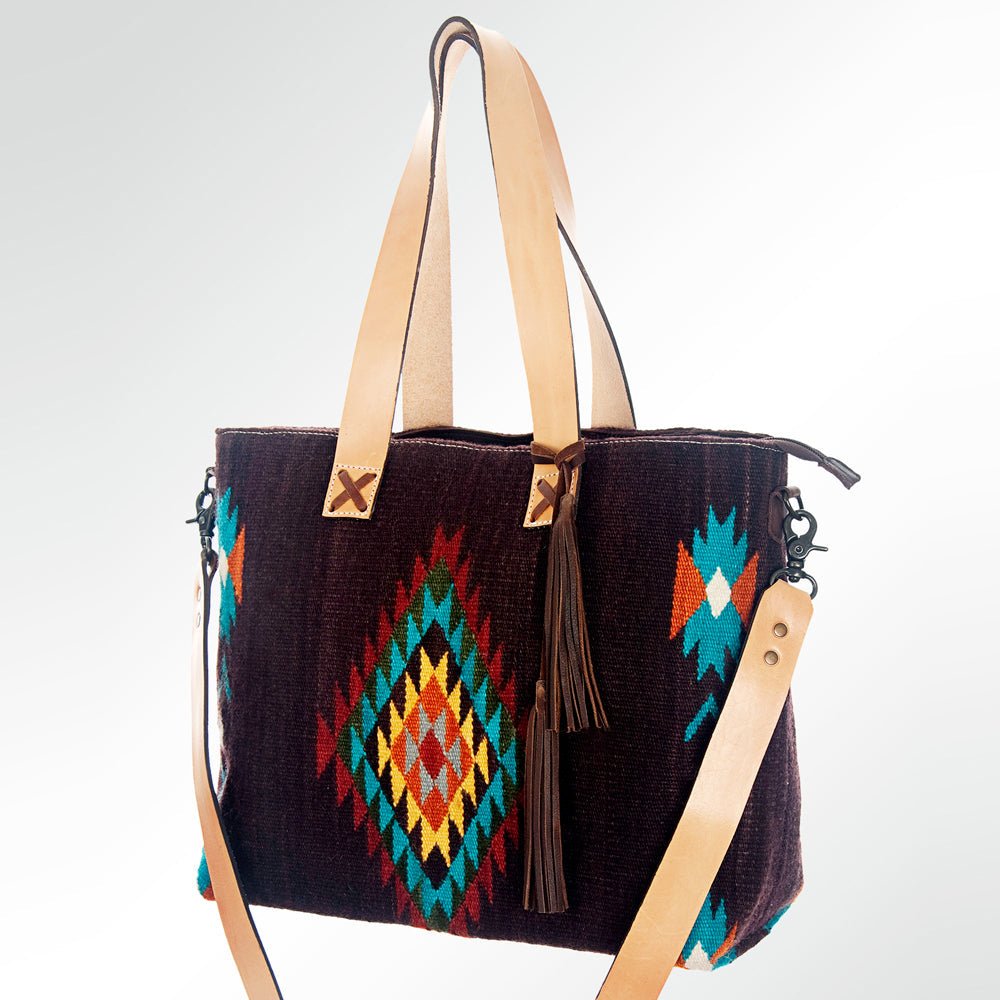 American Darling Saddle Blanket Genuine Leather Tote