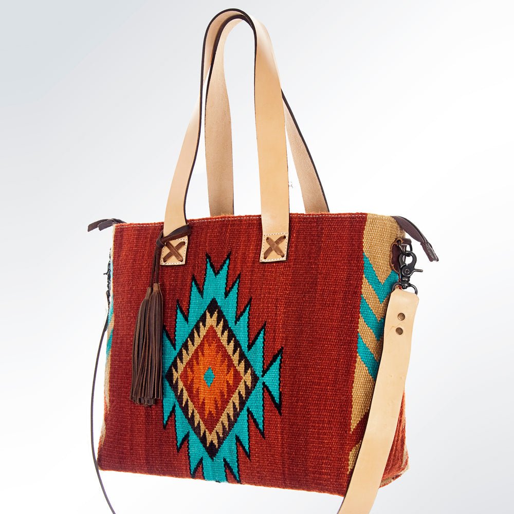 American Darling Saddle Blanket Genuine Leather Tote