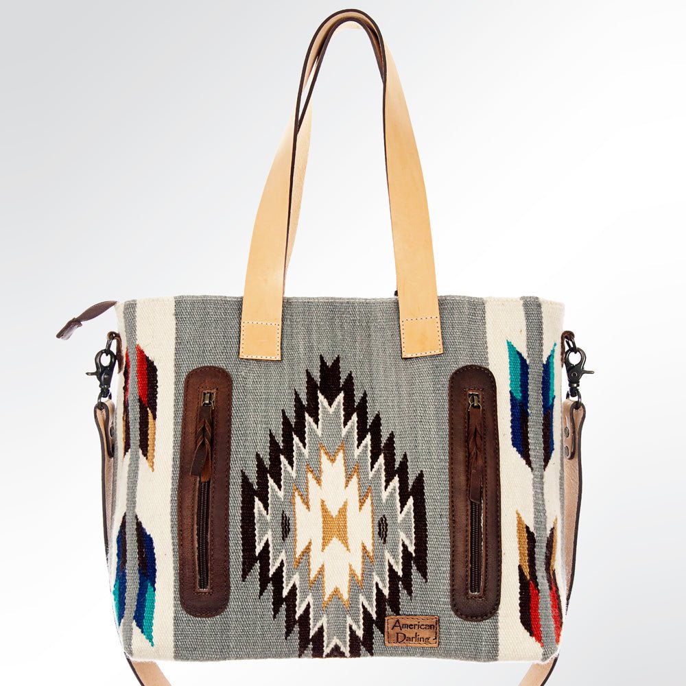 American Darling Saddle Blanket Genuine Leather Tote