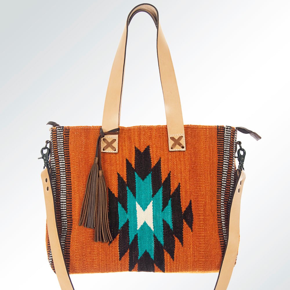 American Darling Saddle Blanket Genuine Leather Tote
