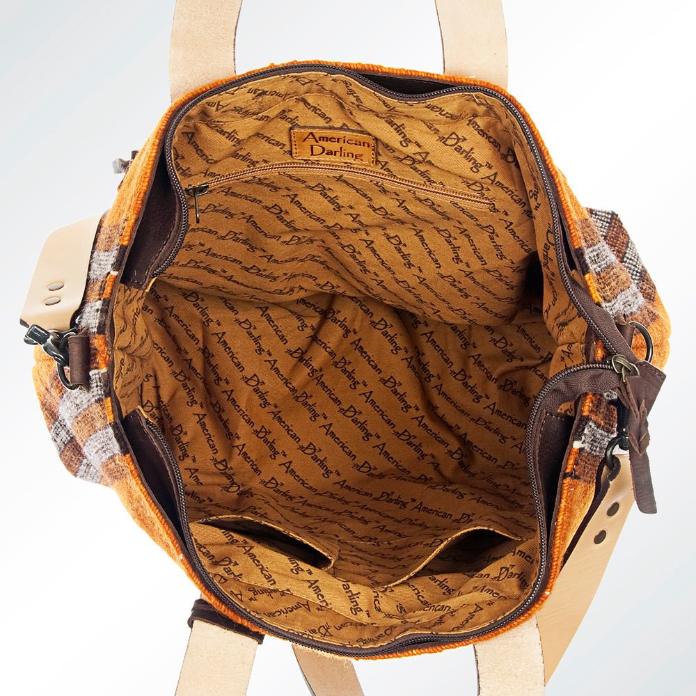 American Darling Saddle Blanket Genuine Leather Tote