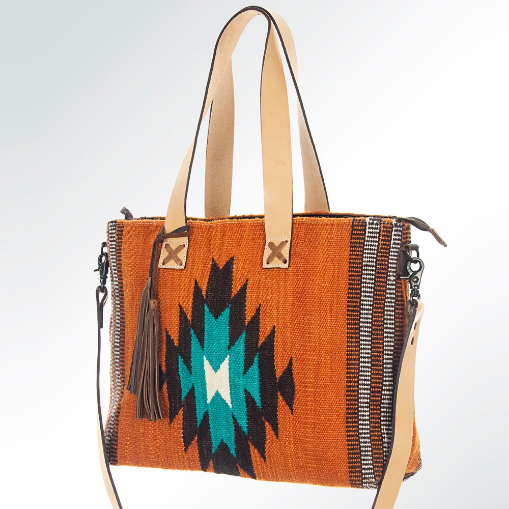 American Darling Saddle Blanket Genuine Leather Tote