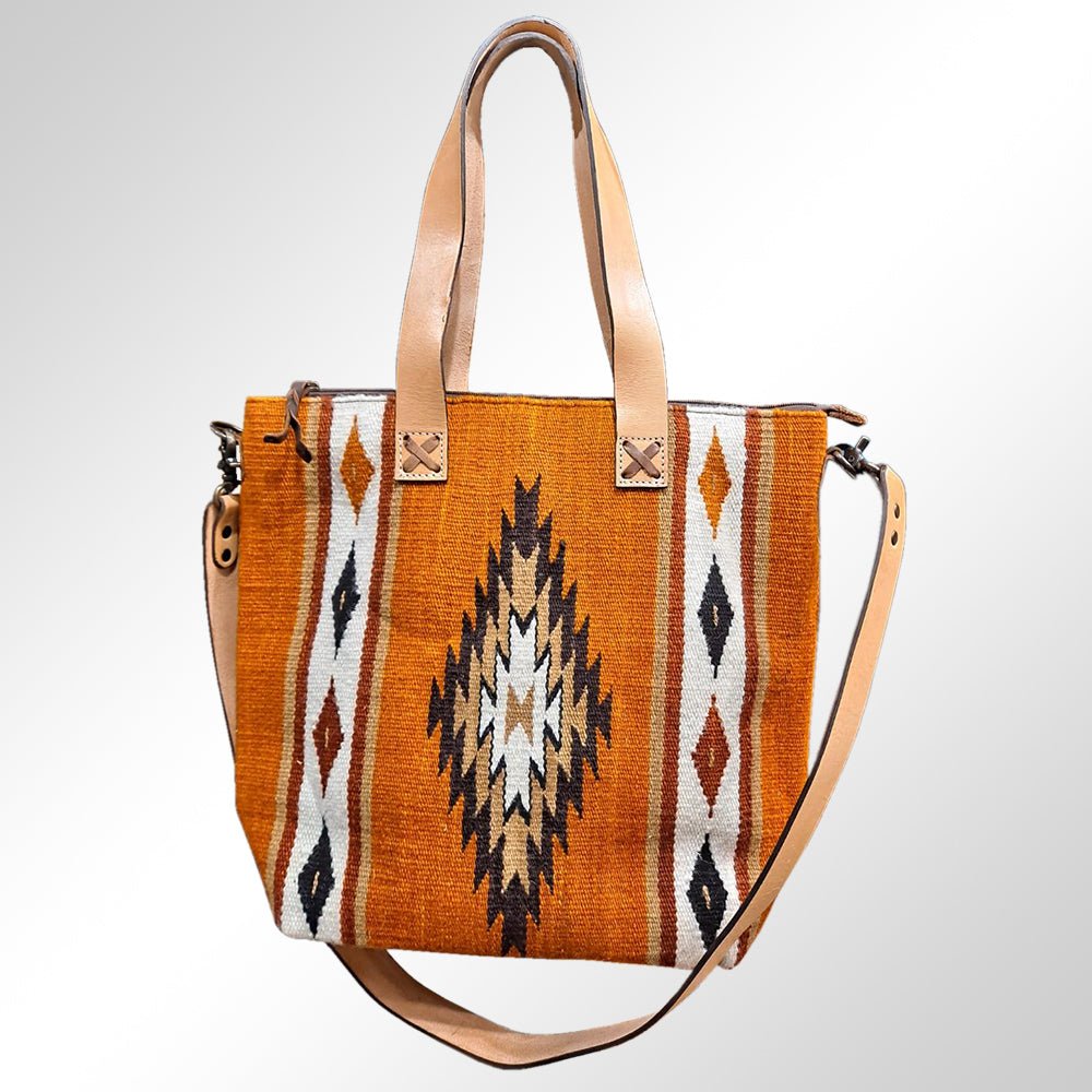American Darling Saddle Blanket Genuine Leather Tote