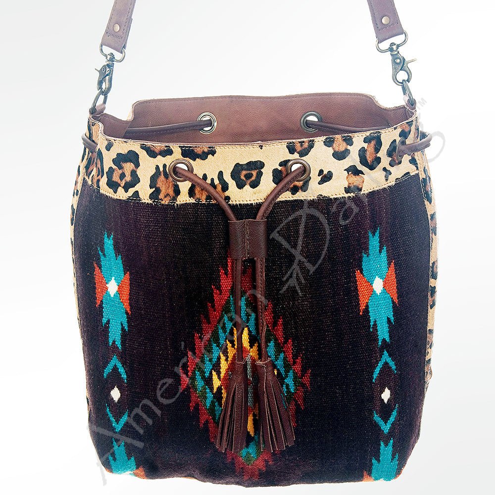 American Darling Saddle Blanket Hair-On Genuine Leather Crossbody Bag