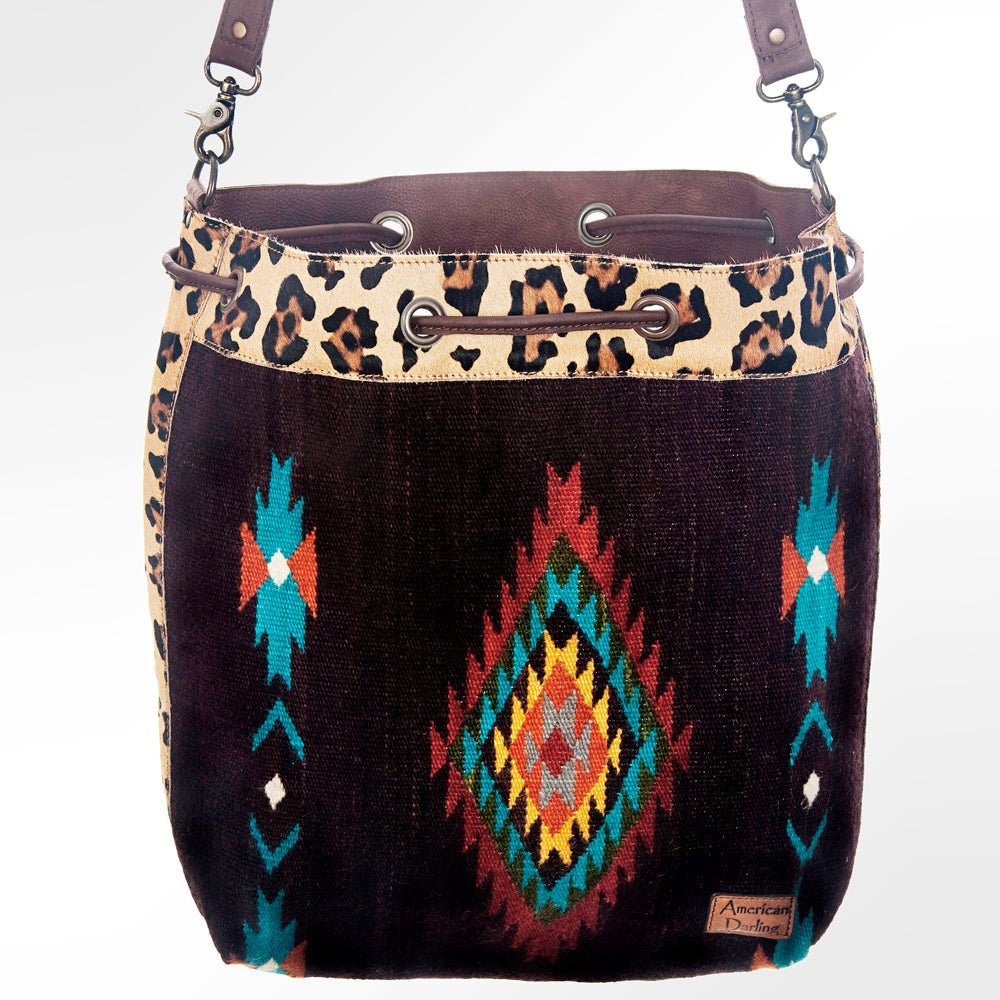 American Darling Saddle Blanket Hair-On Genuine Leather Crossbody Bag
