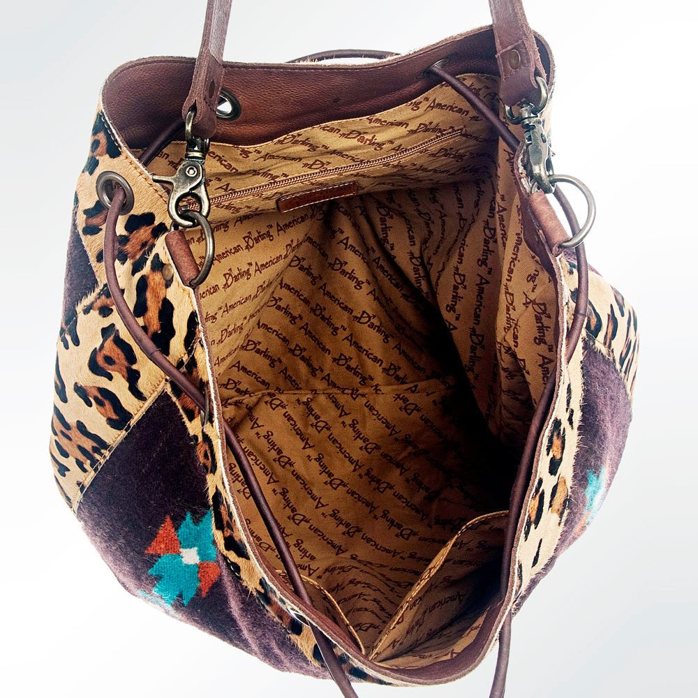 American Darling Saddle Blanket Hair-On Genuine Leather Crossbody Bag