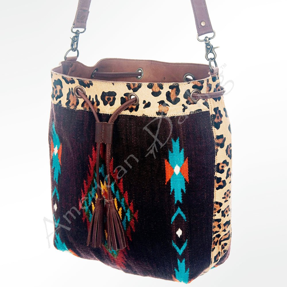 American Darling Saddle Blanket Hair-On Genuine Leather Crossbody Bag