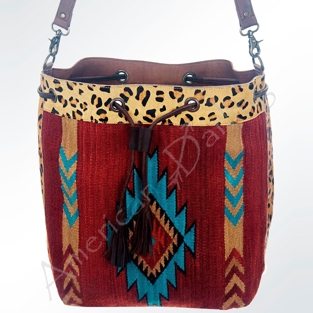 American Darling Saddle Blanket Hair-On Genuine Leather Crossbody Bag