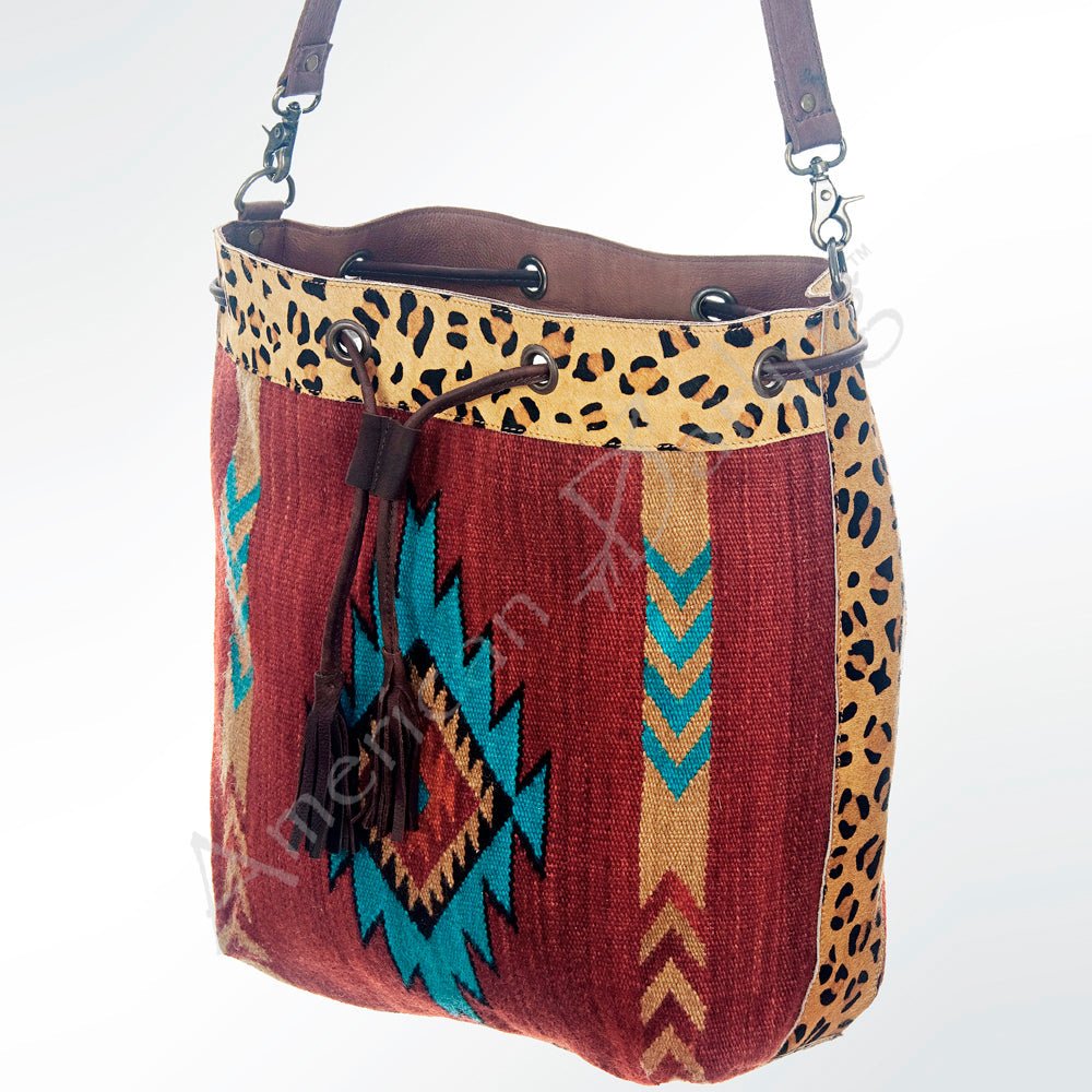 American Darling Saddle Blanket Hair-On Genuine Leather Crossbody Bag