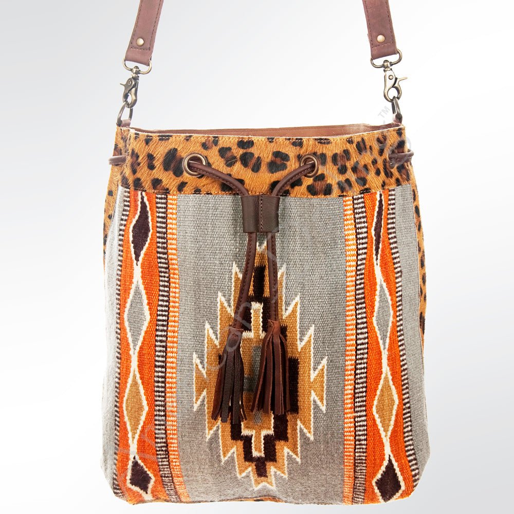 American Darling Saddle Blanket Hair-On Genuine Leather Crossbody Bag