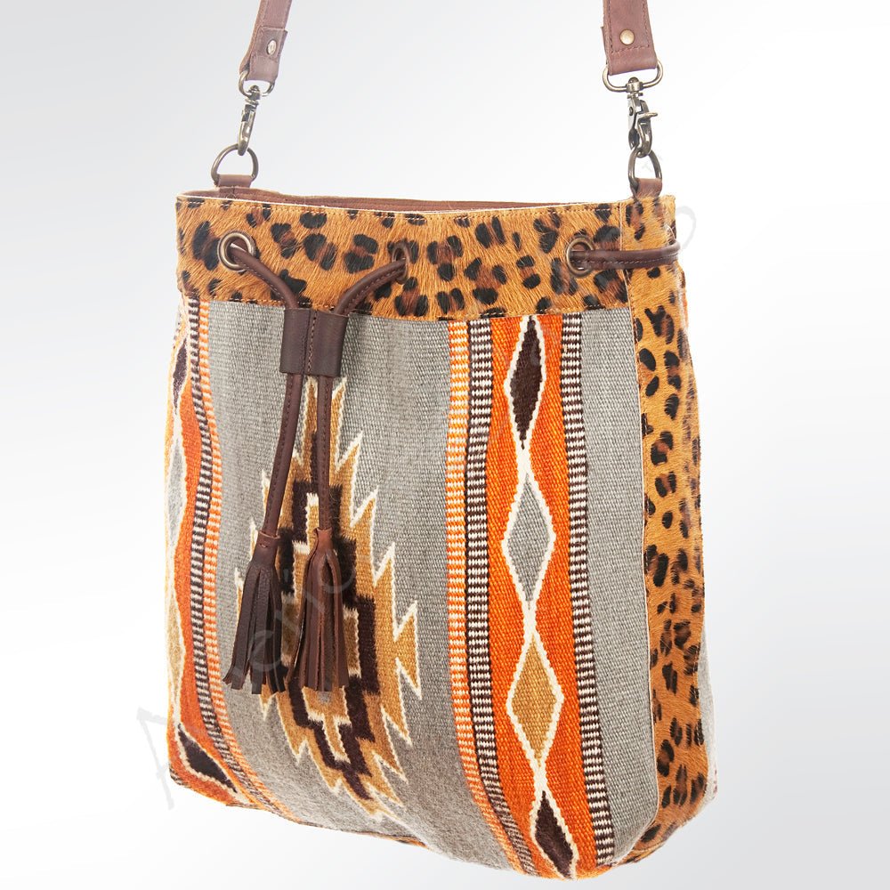 American Darling Saddle Blanket Hair-On Genuine Leather Crossbody Bag