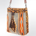American Darling Saddle Blanket Hair-On Genuine Leather Crossbody Bag