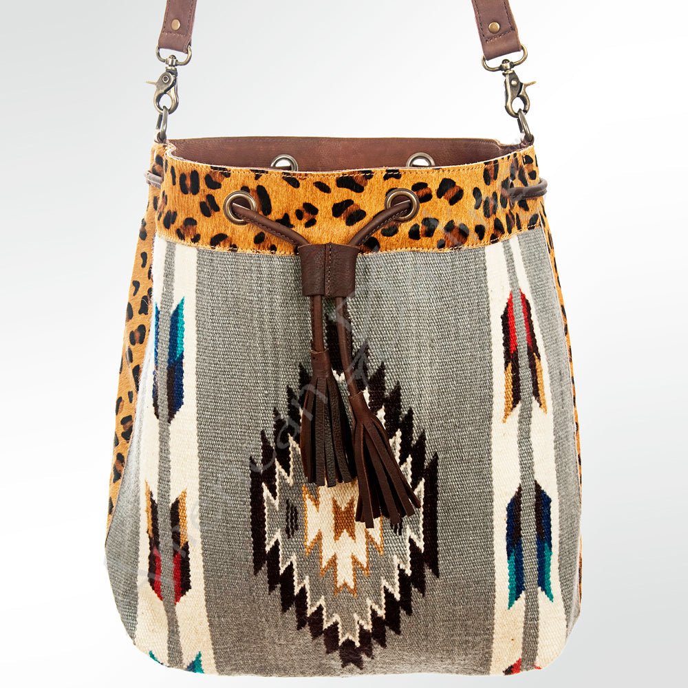 American Darling Saddle Blanket Hair-On Genuine Leather Crossbody Bag