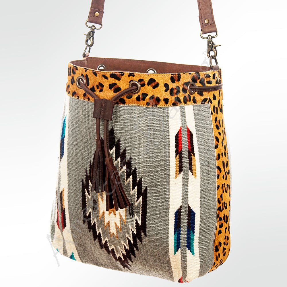American Darling Saddle Blanket Hair-On Genuine Leather Crossbody Bag