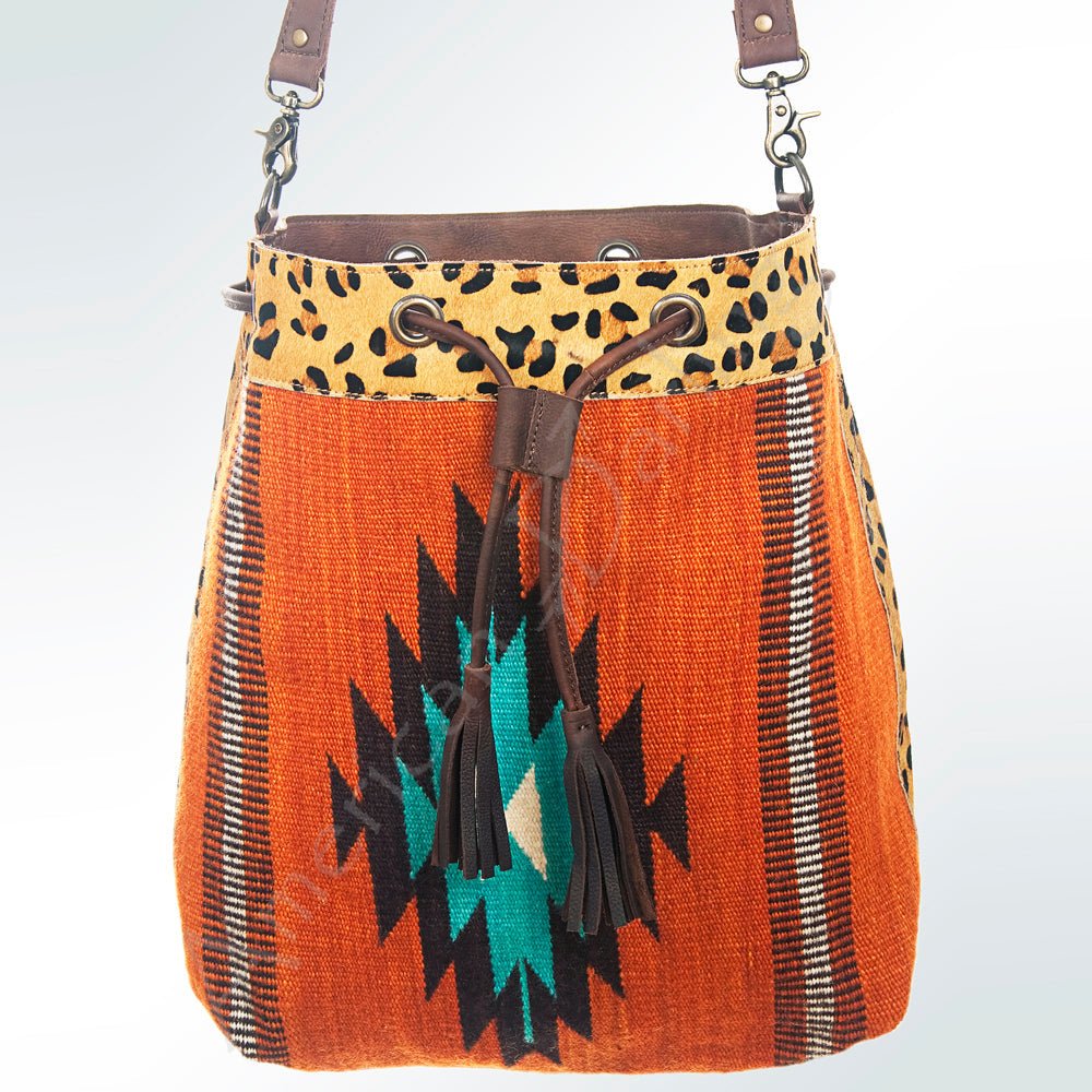 American Darling Saddle Blanket Hair-On Genuine Leather Crossbody Bag
