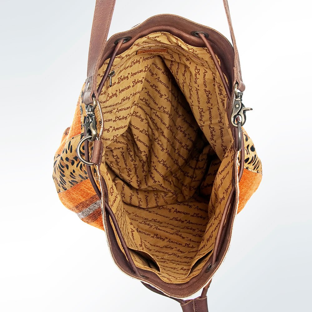 American Darling Saddle Blanket Hair-On Genuine Leather Crossbody Bag