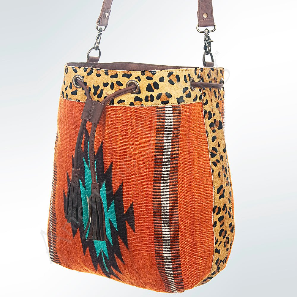 American Darling Saddle Blanket Hair-On Genuine Leather Crossbody Bag